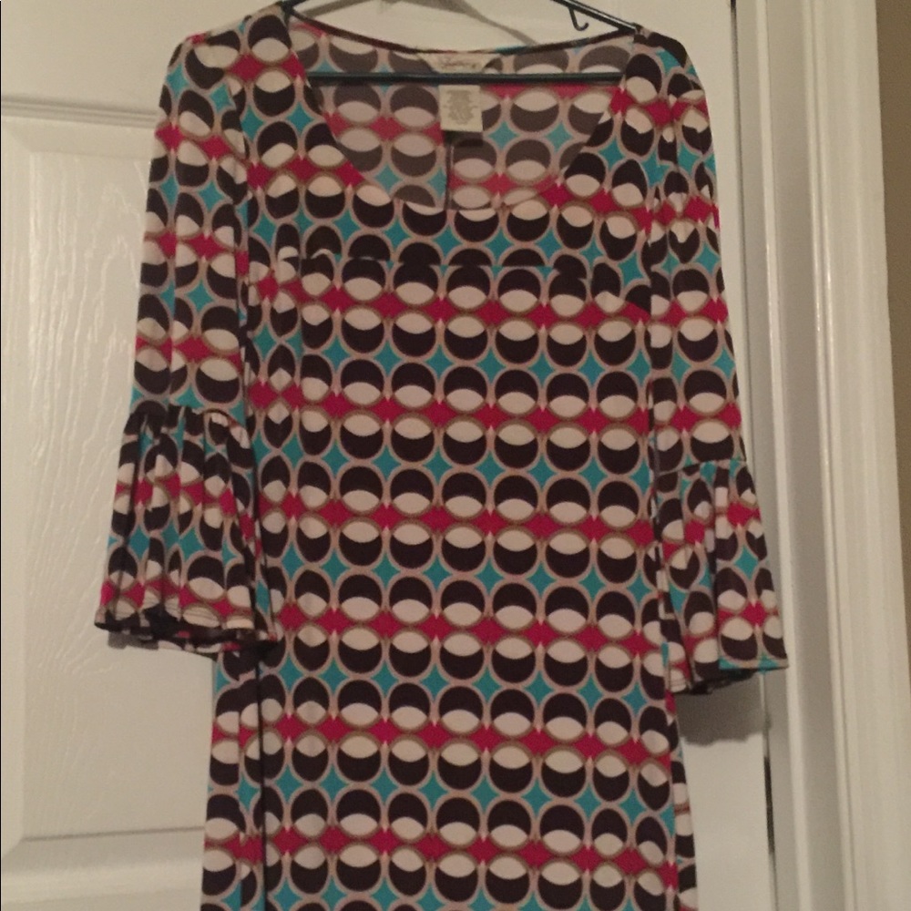 Multi colored printed dress